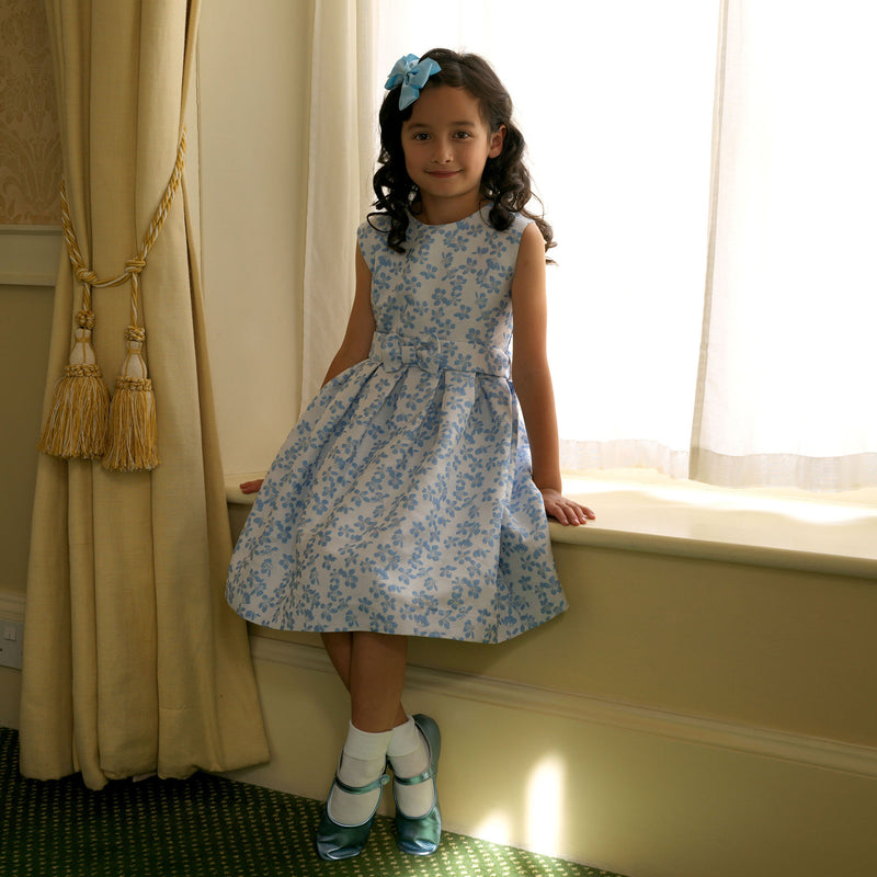 Periwinkle Damask Party Dress