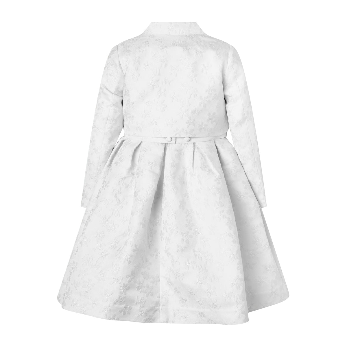 Ivory Floral Damask Party Dress