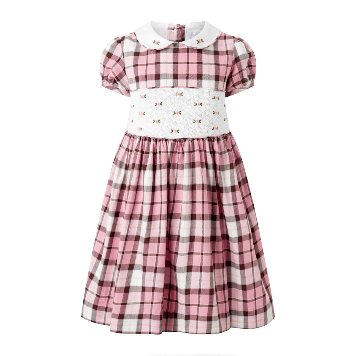 Pink Check Smocked Dress