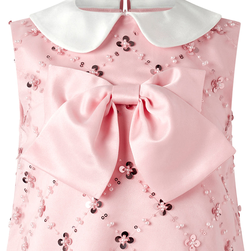 sequin peter pan collar dress Peter Pan Collar Sequin Mesh Dress