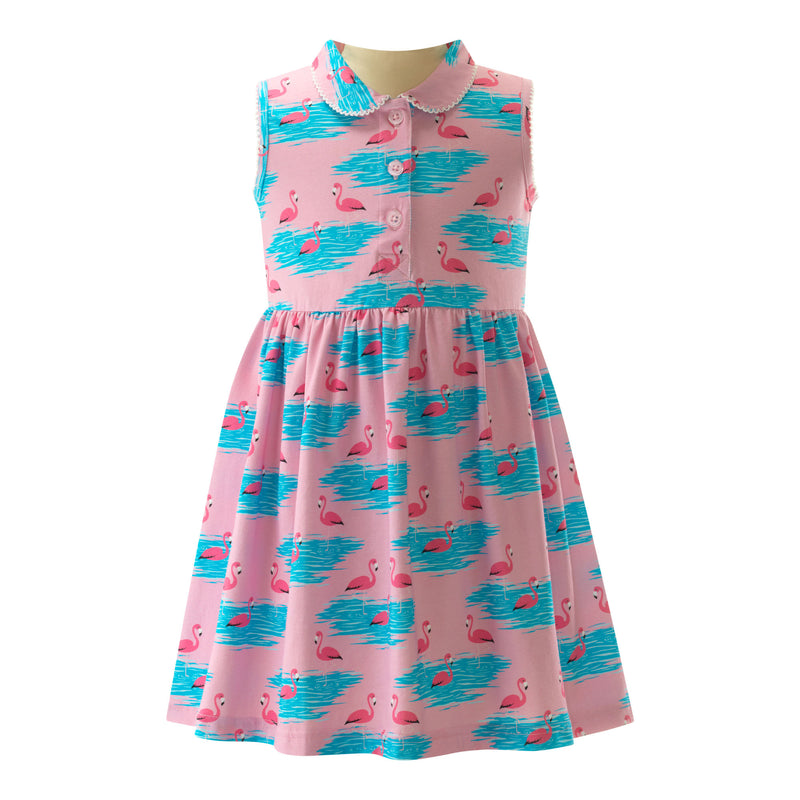 Flamingo Jersey Dress