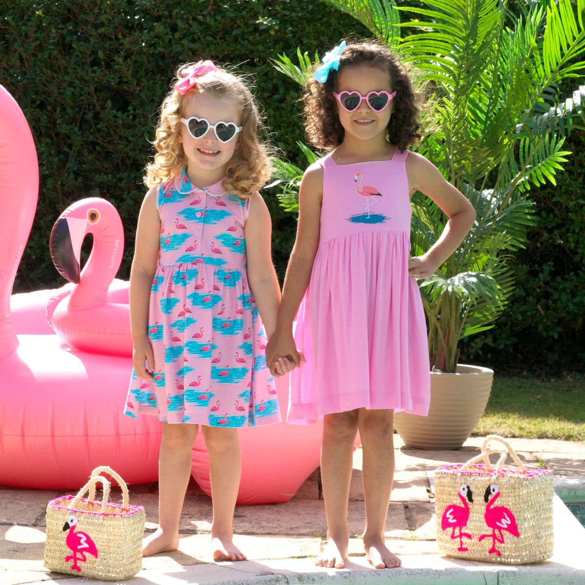 Flamingo Applique Sundress