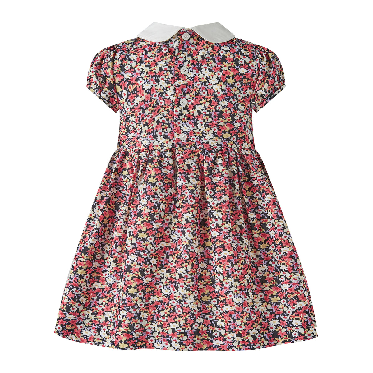 Floral Geometric Smocked Dress