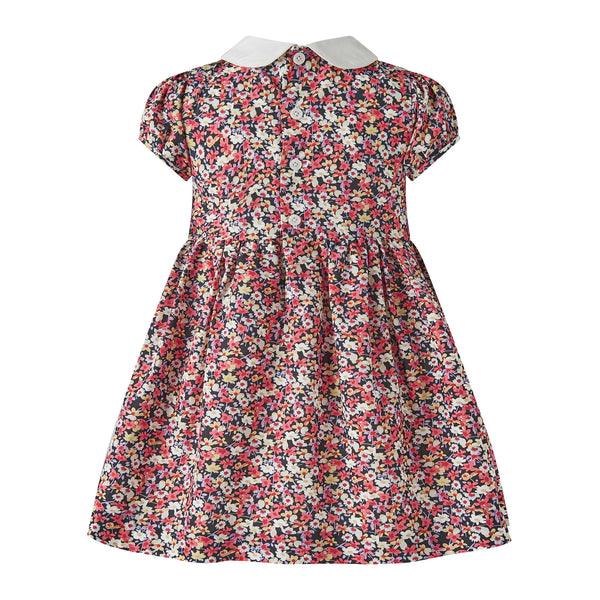 Floral Geometric Smocked Dress