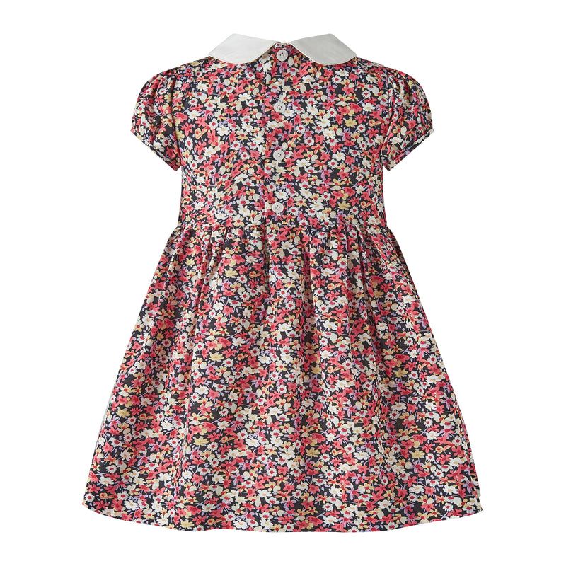 Floral Geometric Smocked Dress