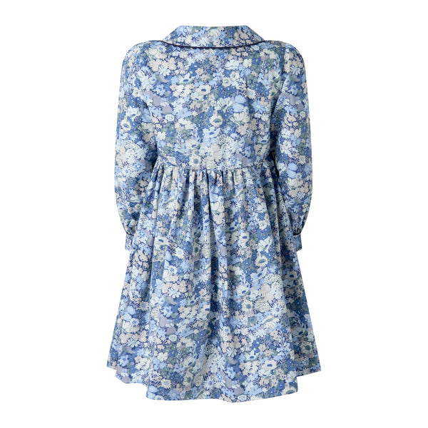 Floral LS Button-front Dress
