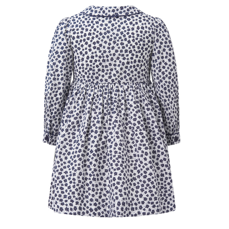 Floral LS Button-front Dress