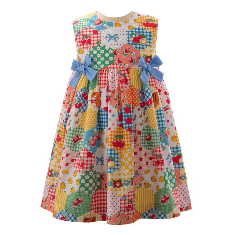 Bow Patchwork Dress