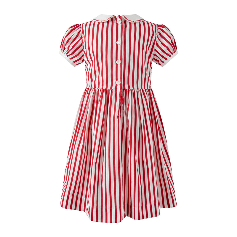 Candy Cane Stripe Smocked Dress