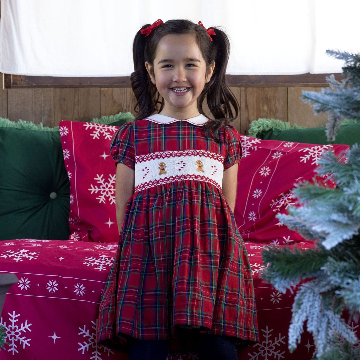 Gingerbread Smocked Dress