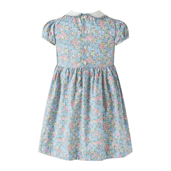 Floral Geometric Smocked Dress