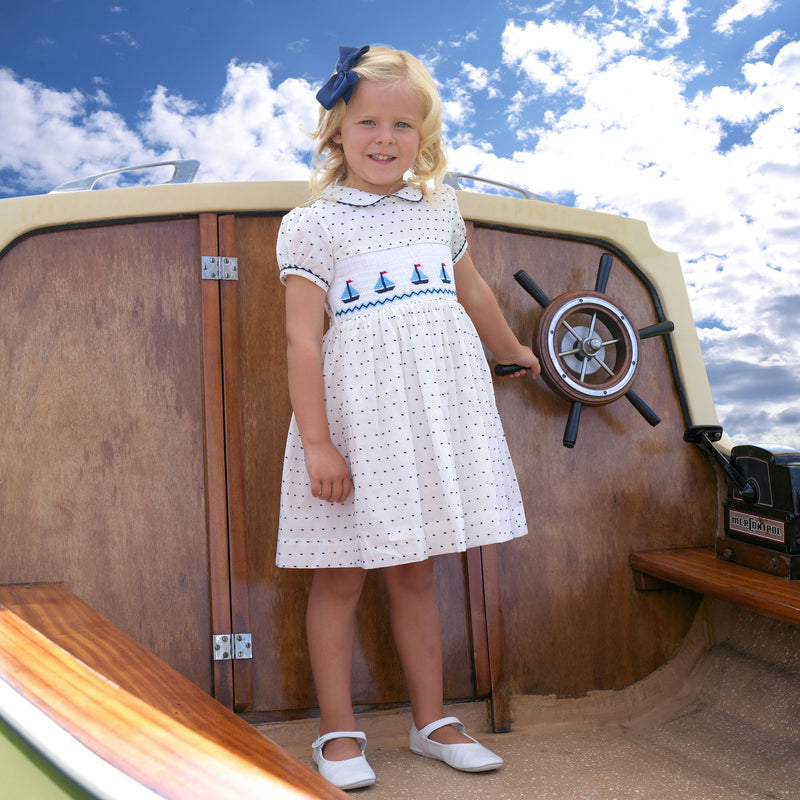 Sailboat Smocked Dress