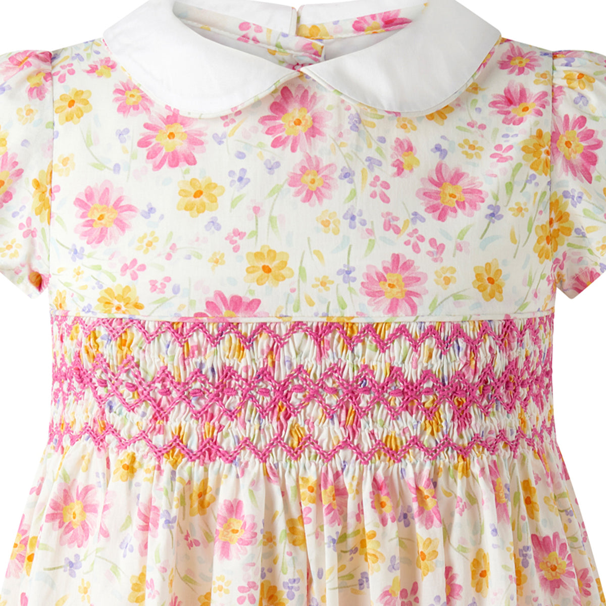 Aquarelle Floral Smocked Dress