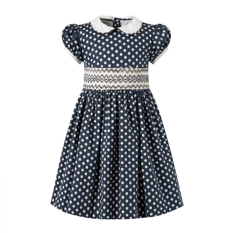 Polka Dot Smocked Dress