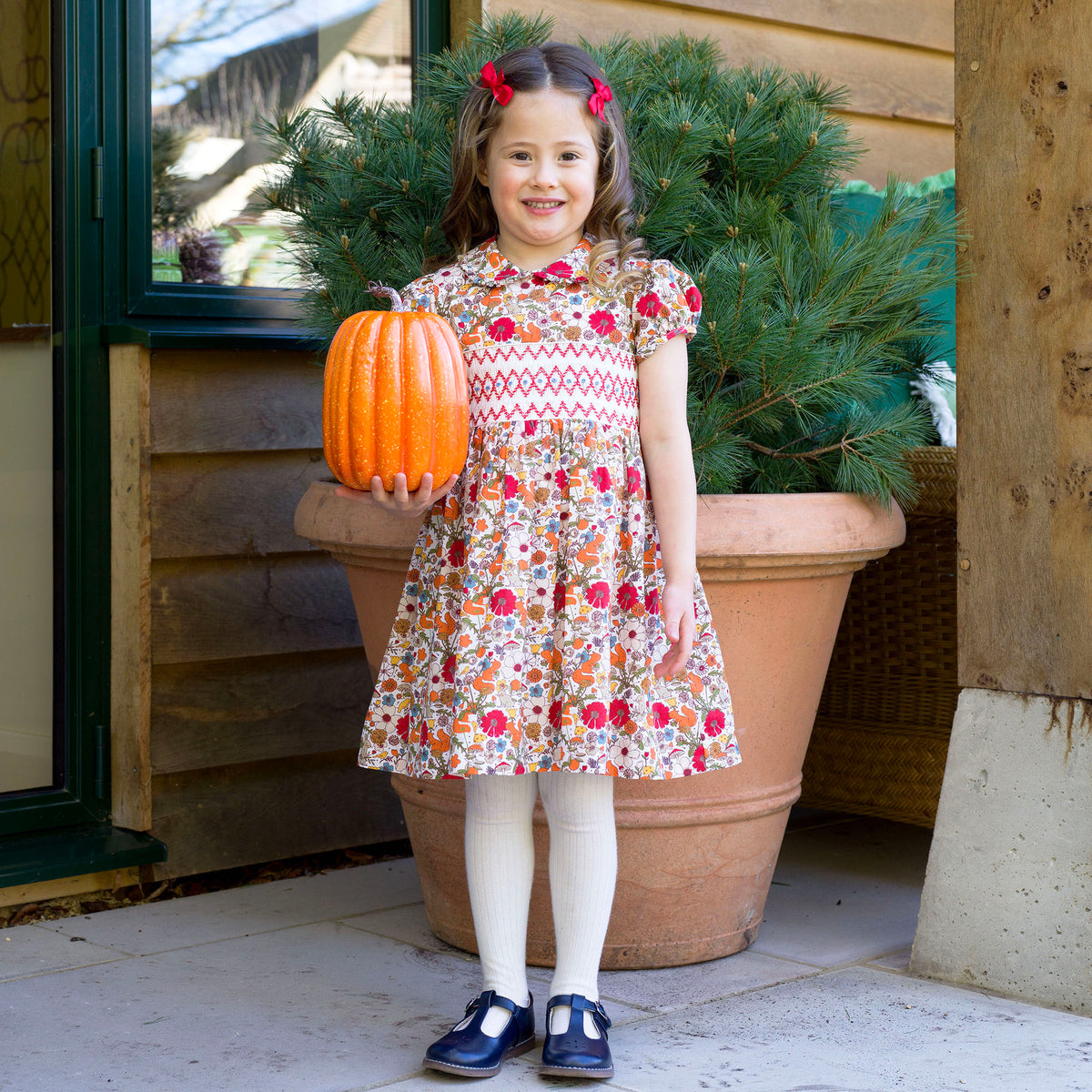 Woodland Floral Smocked Dress