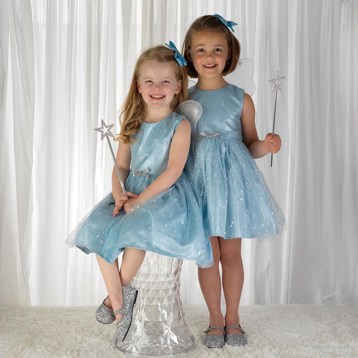 Sparkle Star Tulle Dress Blue