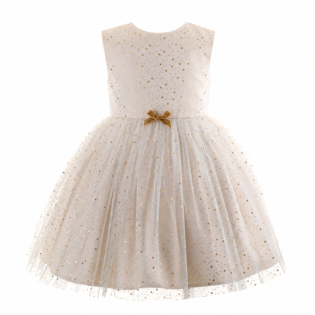 Sparkle Star Tulle Dress Gold