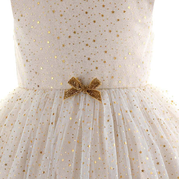Sparkle Star Tulle Dress Gold