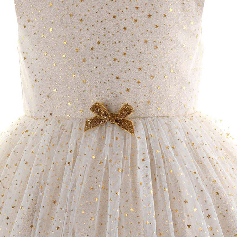Sparkle Star Tulle Dress Gold