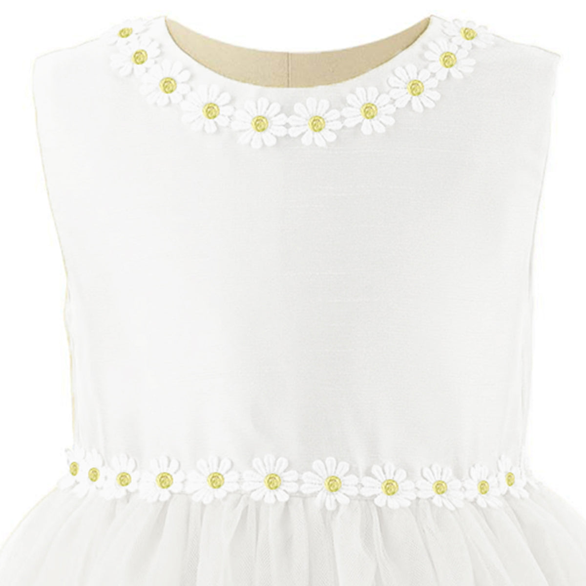 Ivory Daisy Tulle Dress