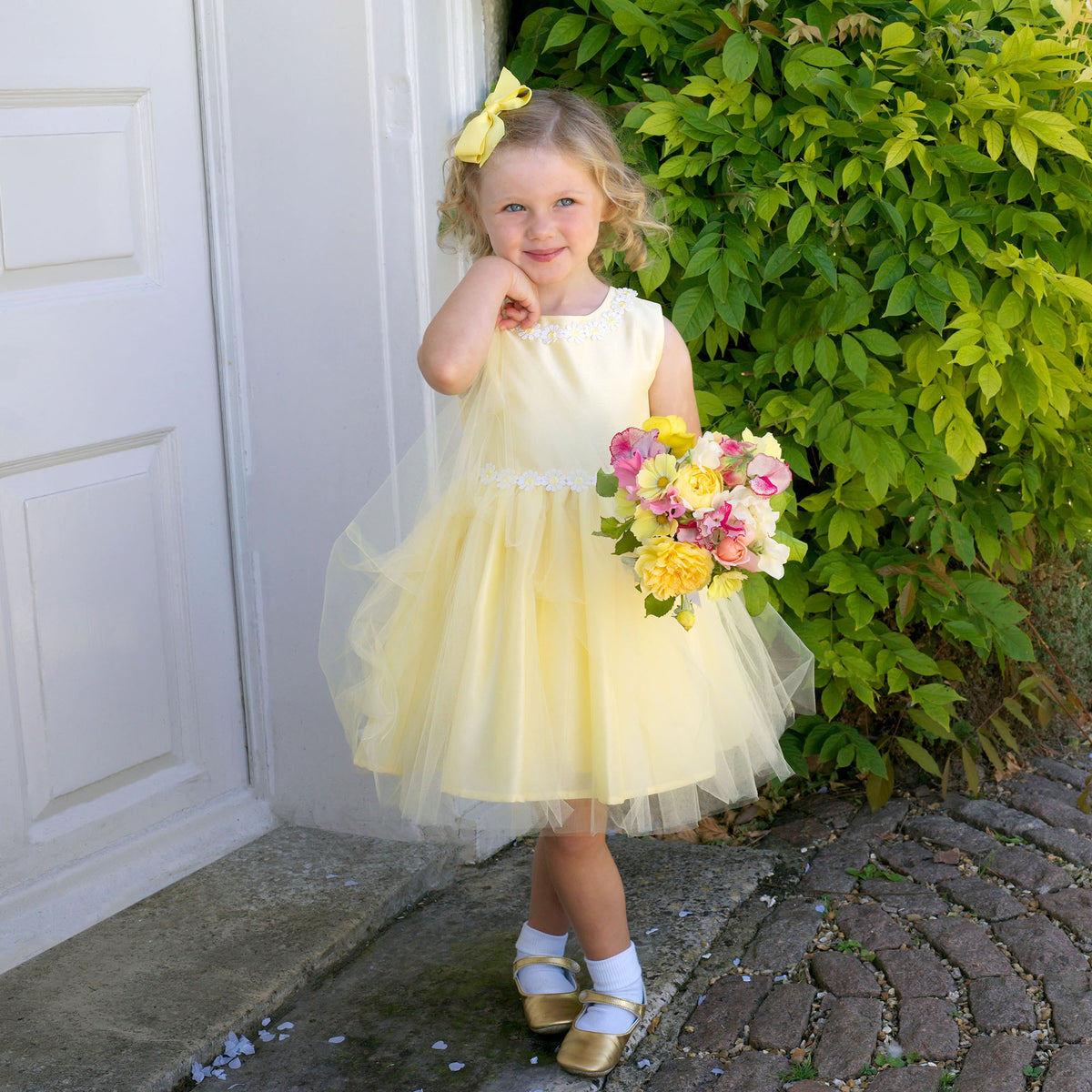 Yellow Daisy Tulle Dress