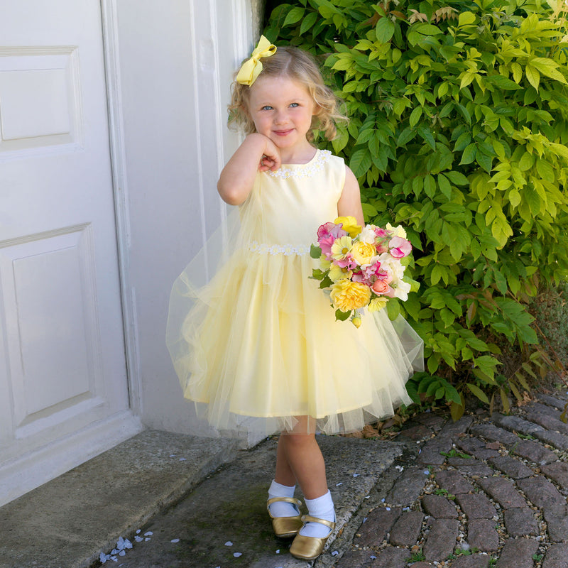 Sunflower Tutu Formal Dresses Yellow Flower Girl Dresses Sunflower