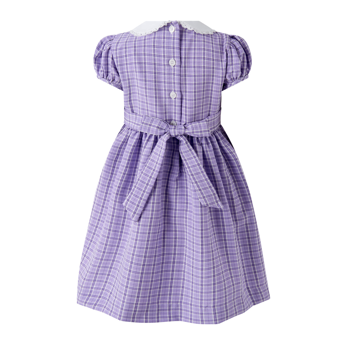 Check Frill Front Dress