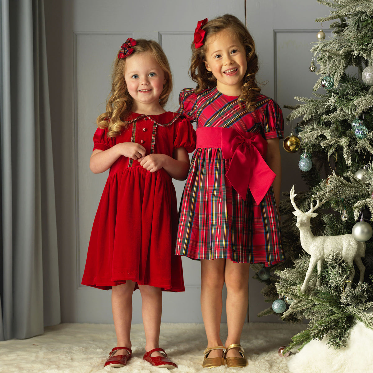 Red Tartan Bow Dress