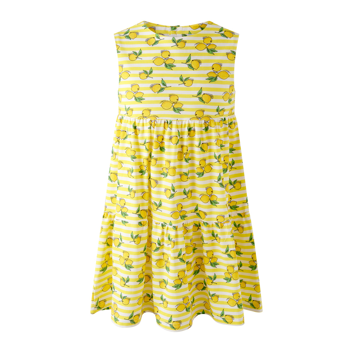 Lemon Stripe Jersey Dress