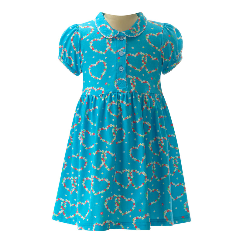 Daisy Jersey Dress, Blue