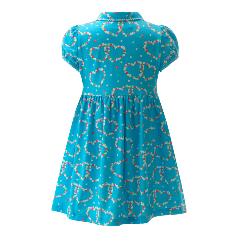 Daisy Jersey Dress, Blue