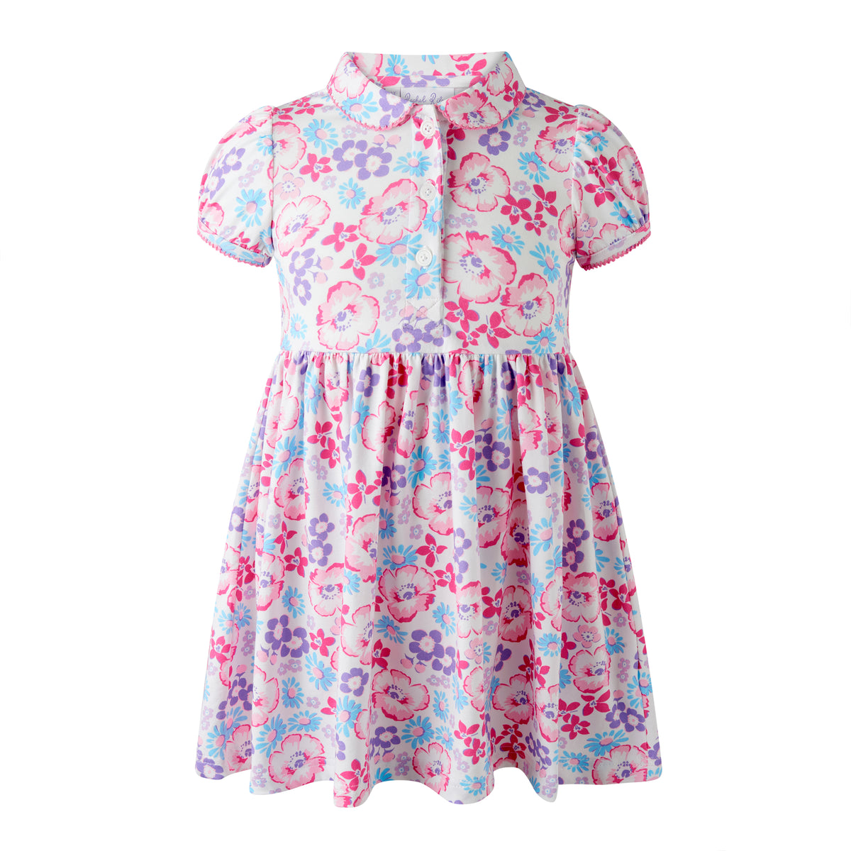 Pink Floral Jersey Dress