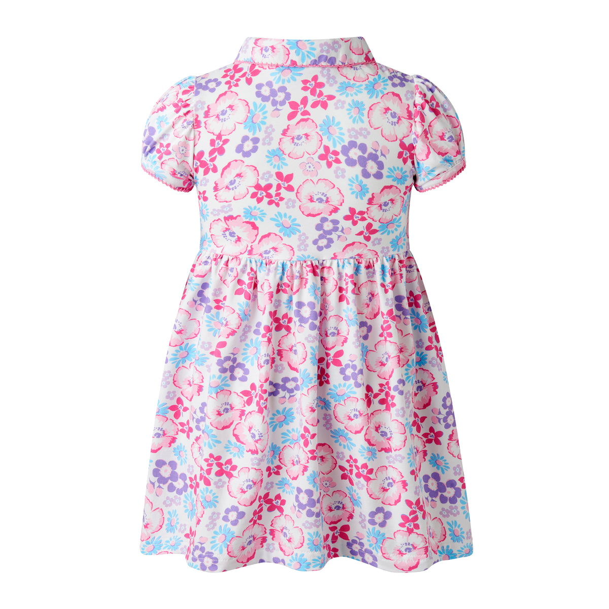 Pink Floral Jersey Dress