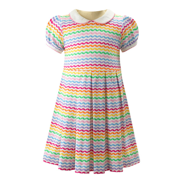 Rainbow Ric Rac Jersey Dress