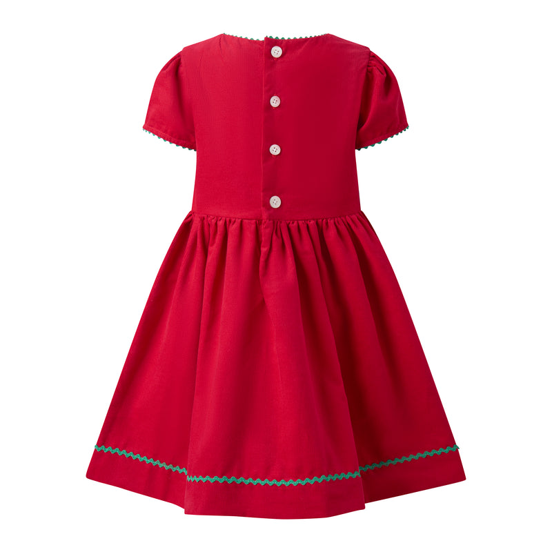 Tartan Bow Embroidered Dress