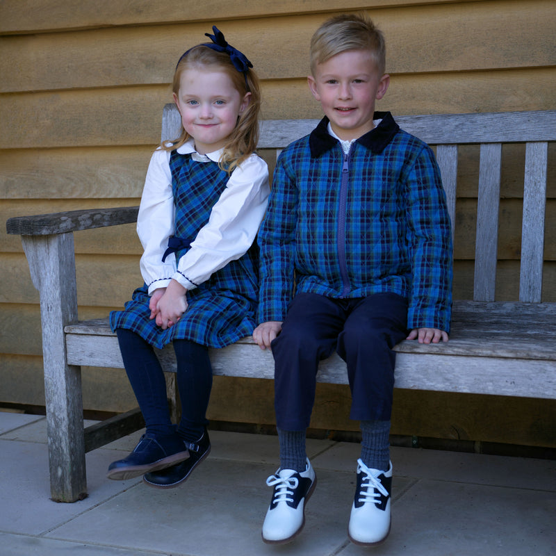Check Flared Pinafore