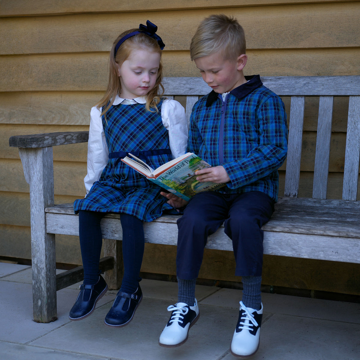 Check Flared Pinafore