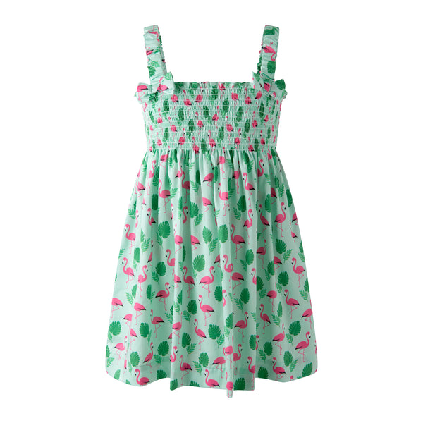 Green Flamingo Sundress