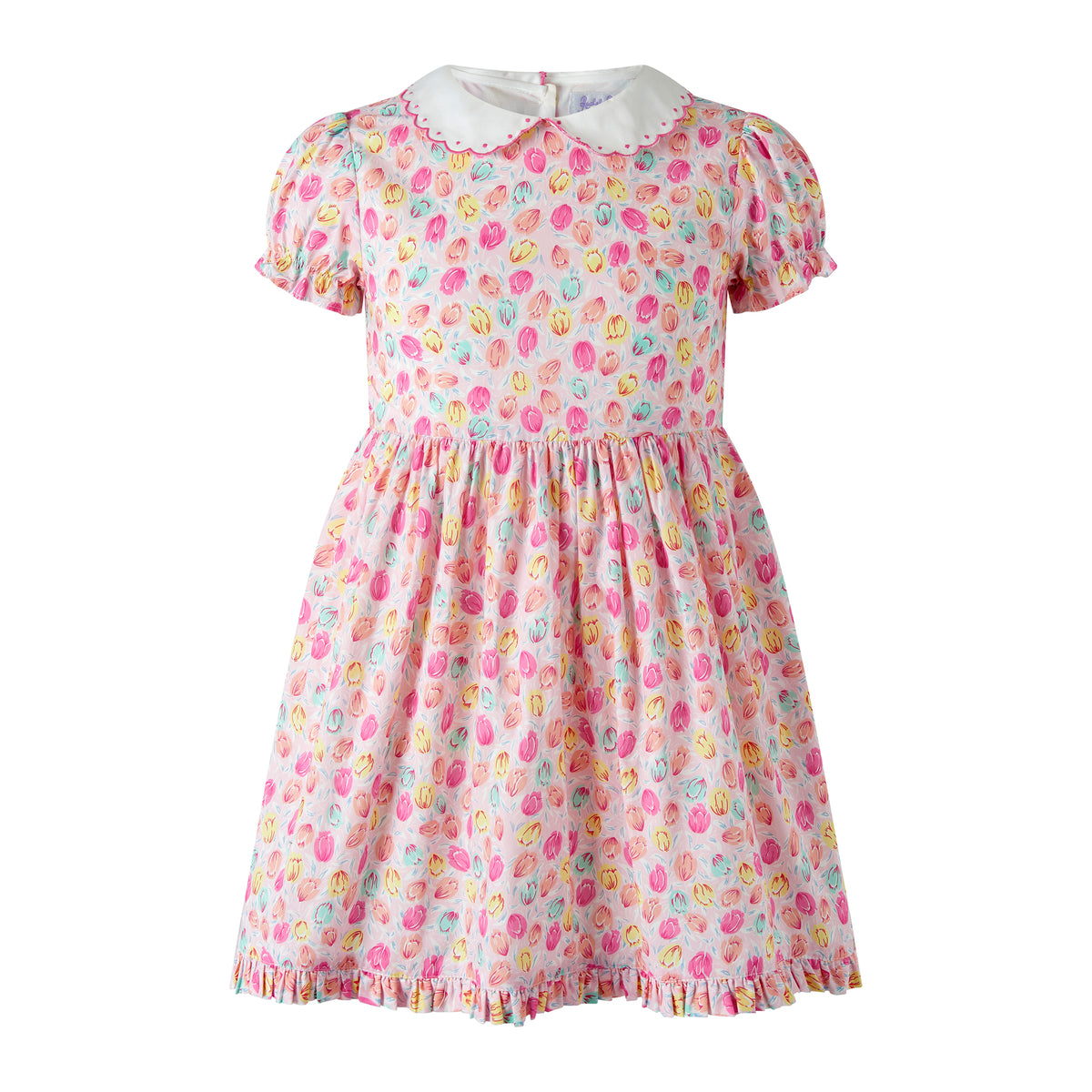 Scalloped Collar Pink Tulip Dress
