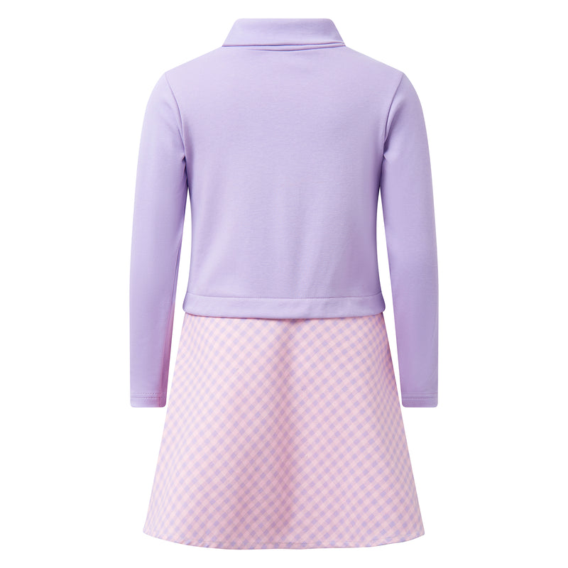 Check Turtle Neck Dress
