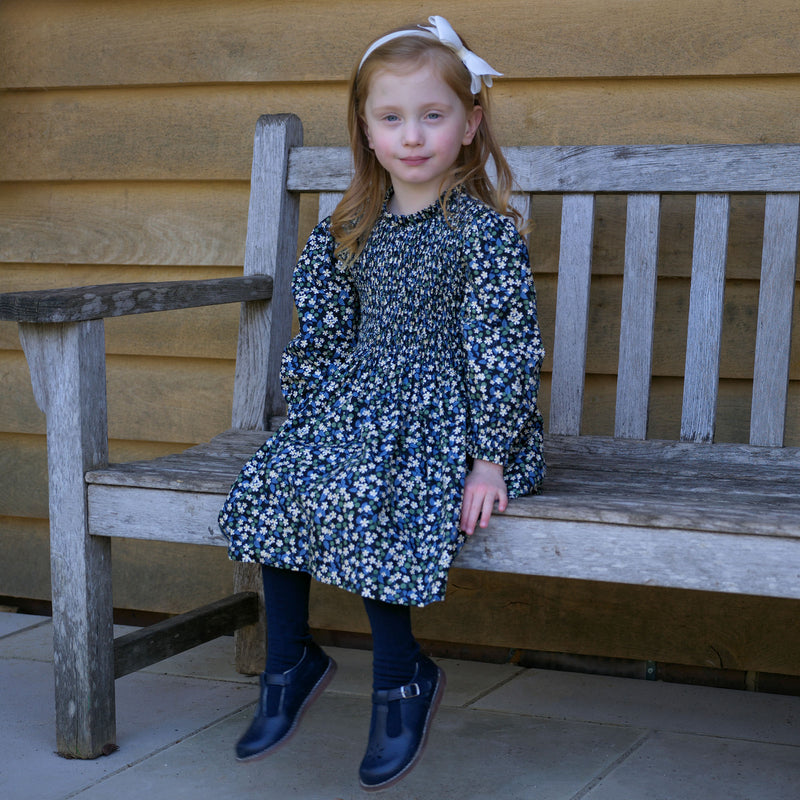 Floral Berry Ruched Dress