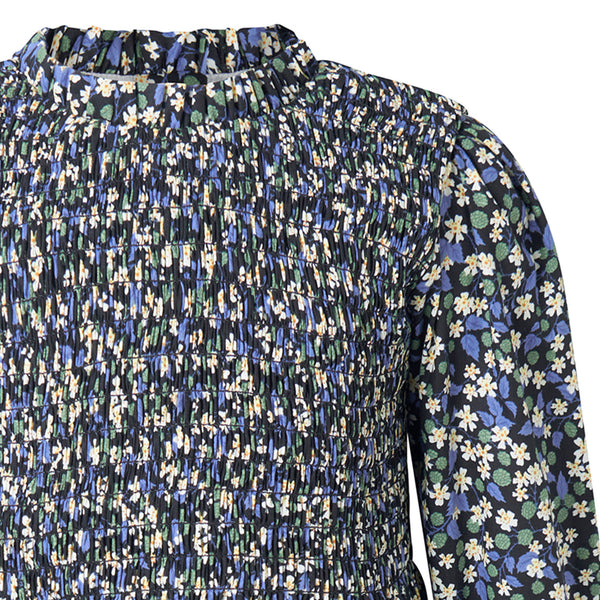 Floral Berry Ruched Dress