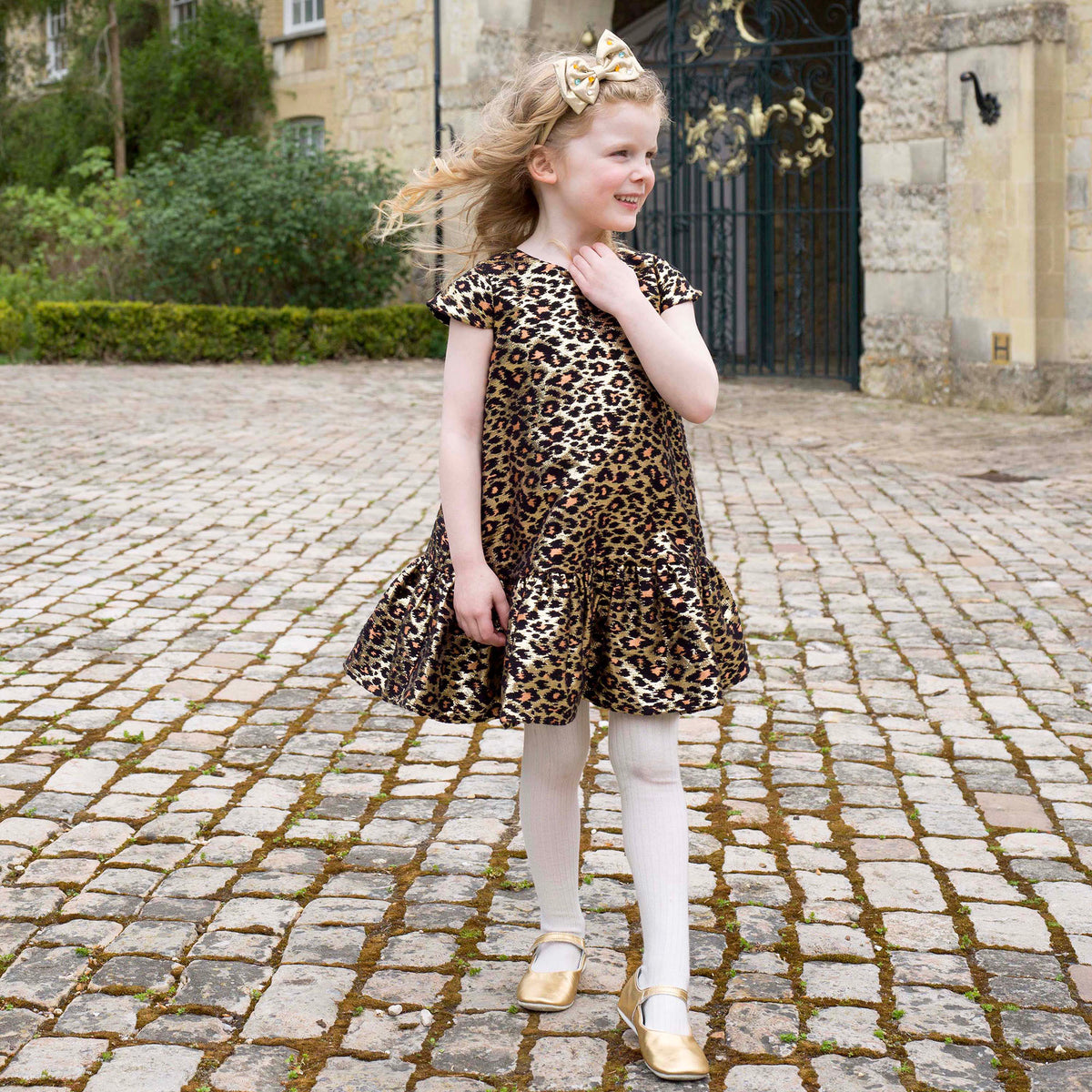 Leopard Damask Party Dress
