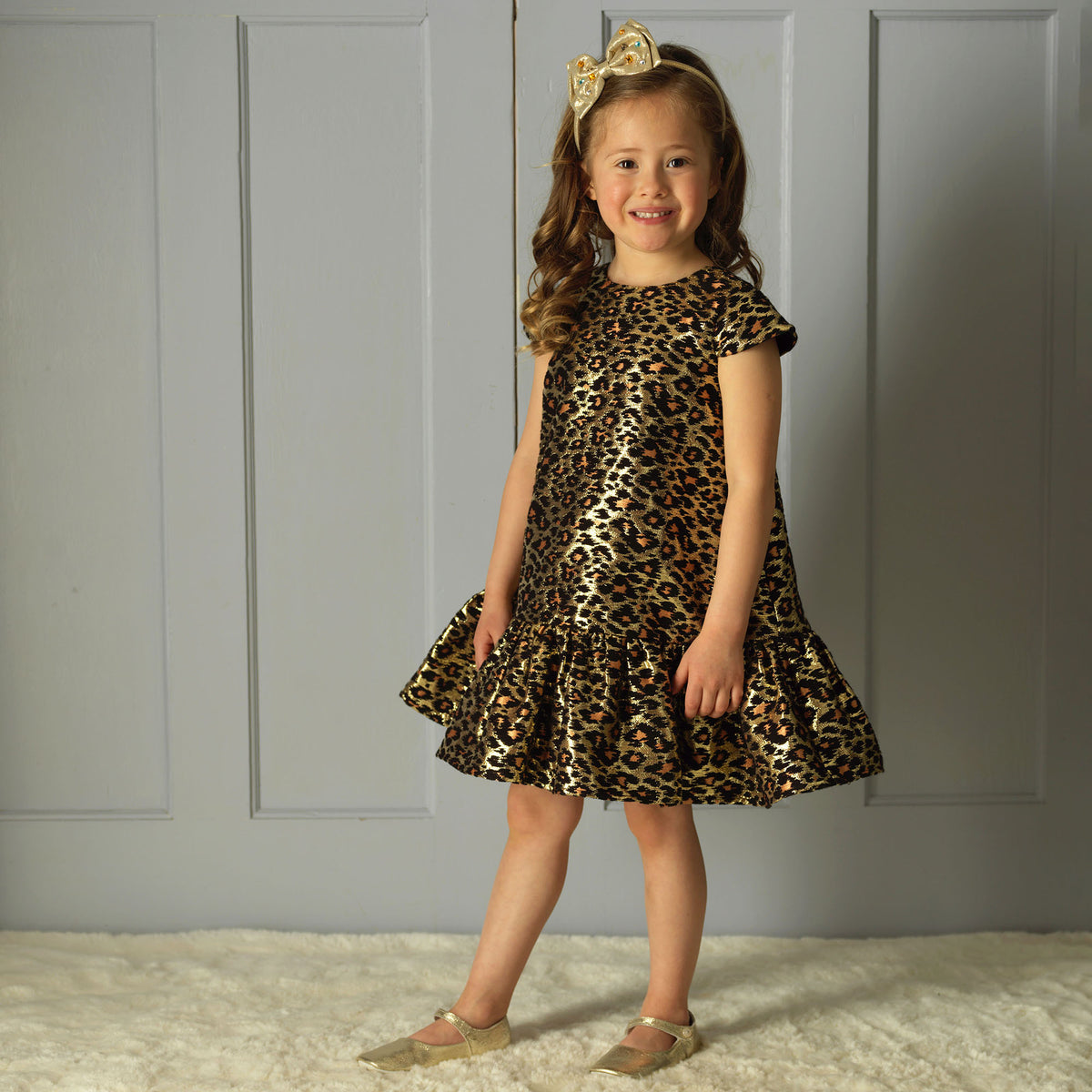 Leopard Damask Party Dress