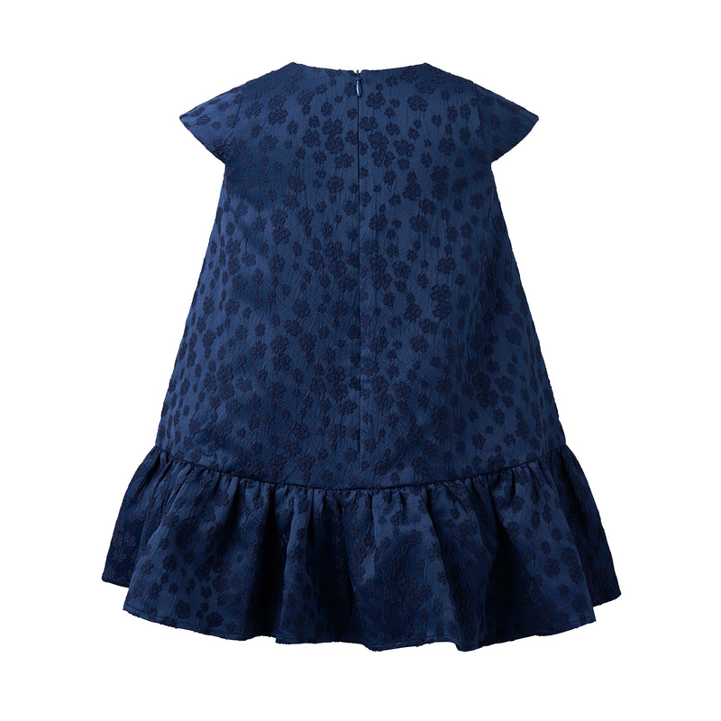 Petal Damask Drop Hem Dress