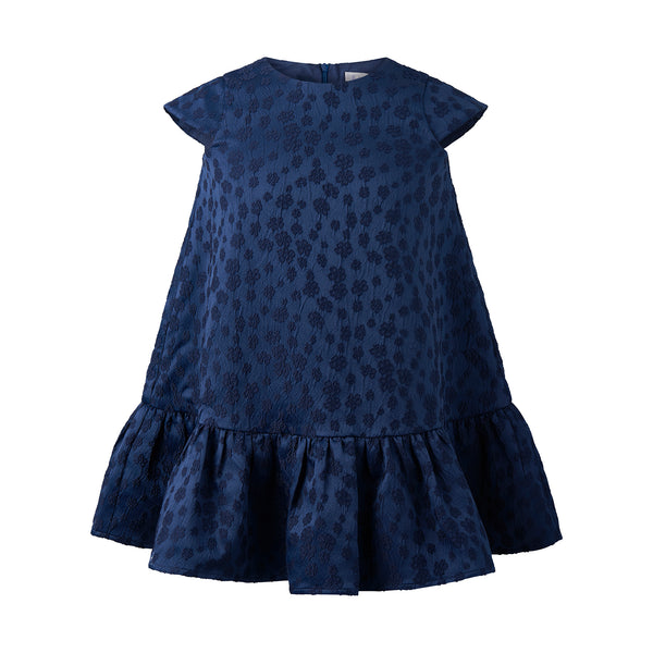 Petal Damask Drop Hem Dress