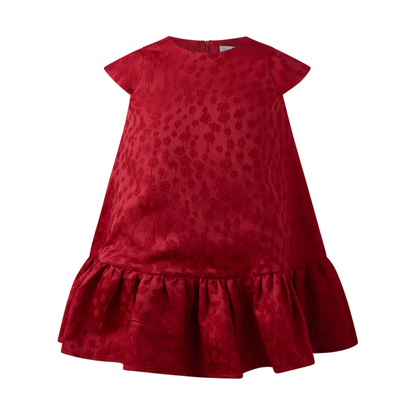 Petal Damask Drop Hem Dress