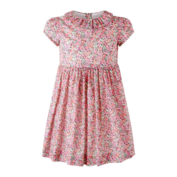 Mini Floral Frill Collar Dress