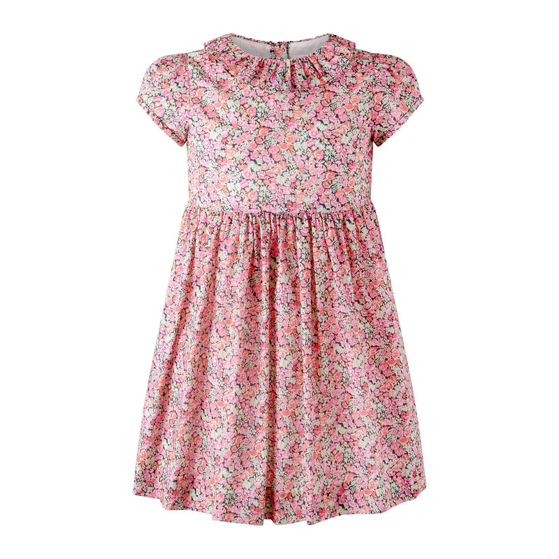 Mini Floral Frill Collar Dress