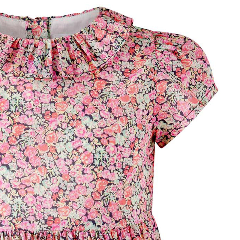 Mini Floral Frill Collar Dress